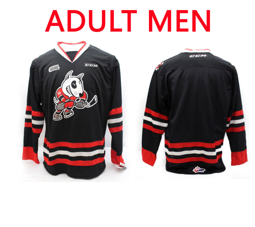 Men Custom Niagara Icedogs OHL Premier Edge Away Replica NHL Jersey Black CCM